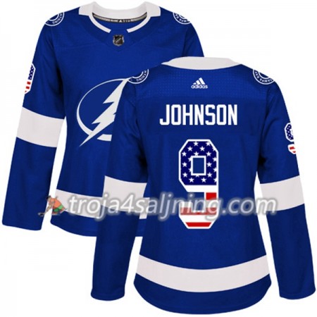 Tampa Bay Lightning tröja Tyler Johnson 9 Adidas 2017-2018 Blå USA Flag Fashion Authentic - Dame NHL Tröjor Tampa Bay Lightning tröja Tyler Johnson 9 Adidas 2017-2018 Blå USA Flag Fashion Authentic - Dame NHL Tröjor